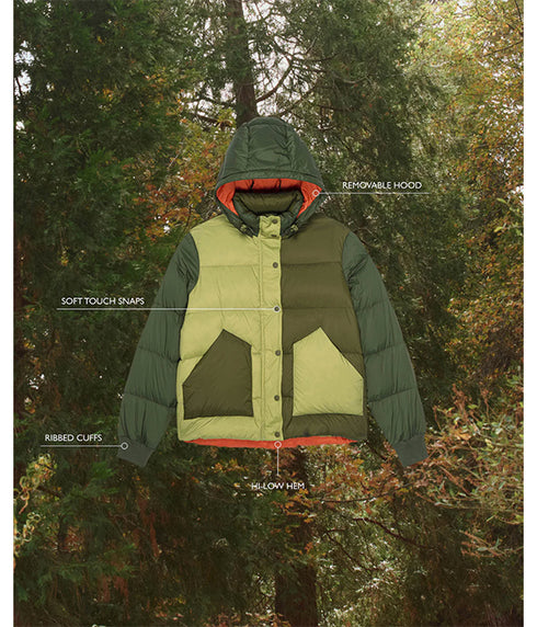 The Polar Puffer - Army Colorblock